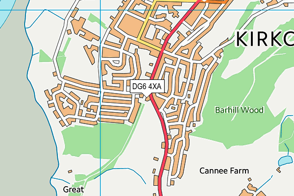 DG6 4XA map - OS VectorMap District (Ordnance Survey)