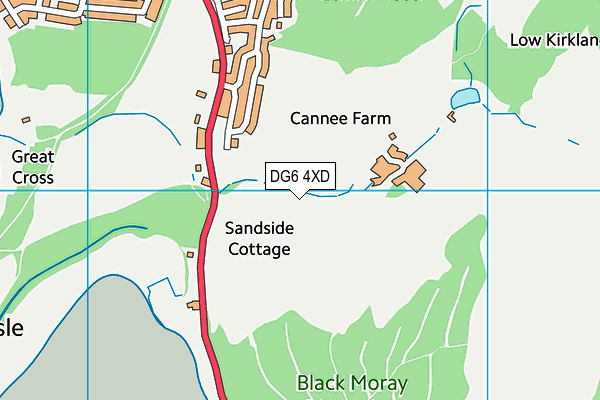 DG6 4XD map - OS VectorMap District (Ordnance Survey)