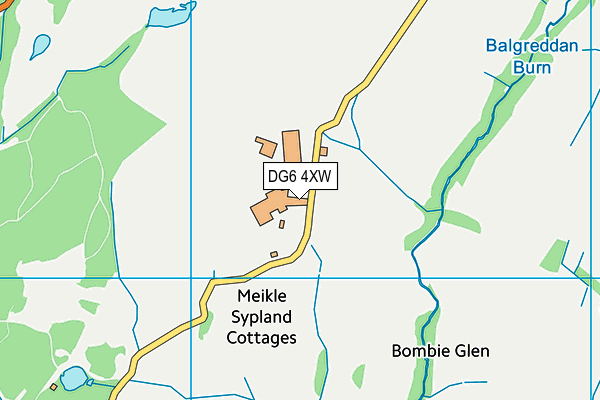 DG6 4XW map - OS VectorMap District (Ordnance Survey)