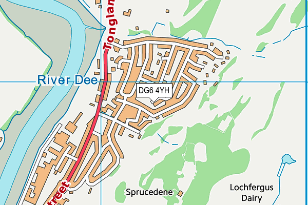 DG6 4YH map - OS VectorMap District (Ordnance Survey)