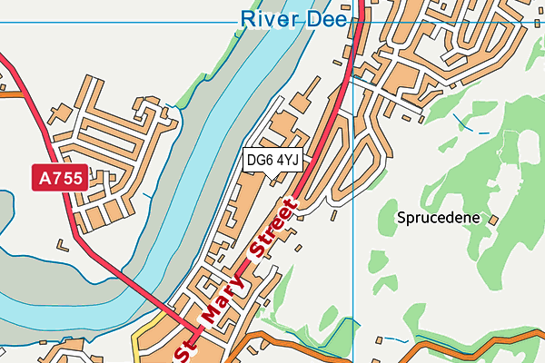 DG6 4YJ map - OS VectorMap District (Ordnance Survey)