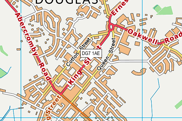 DG7 1AE map - OS VectorMap District (Ordnance Survey)