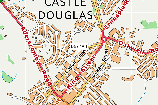 DG7 1AH map - OS VectorMap District (Ordnance Survey)