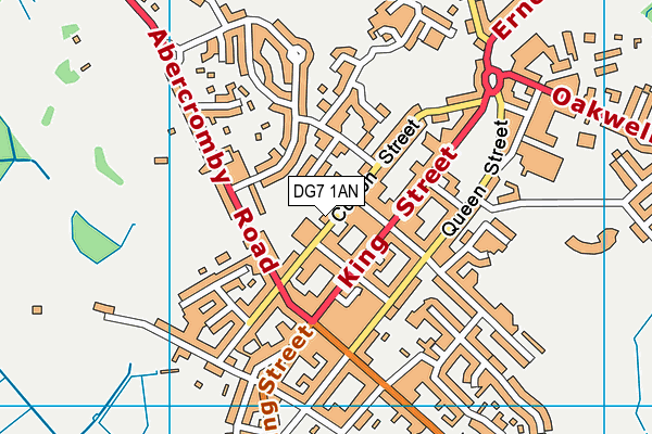 DG7 1AN map - OS VectorMap District (Ordnance Survey)