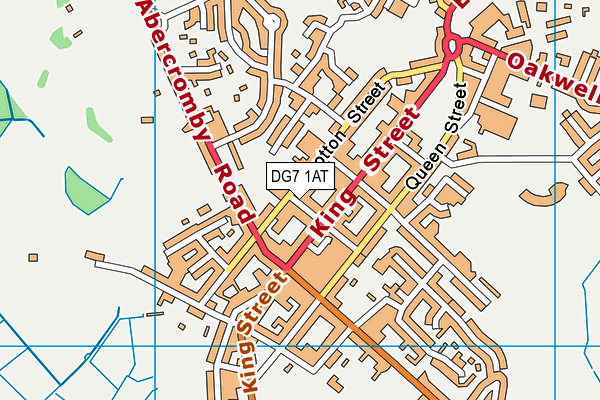 DG7 1AT map - OS VectorMap District (Ordnance Survey)