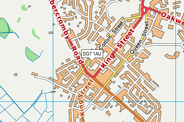 DG7 1AU map - OS VectorMap District (Ordnance Survey)