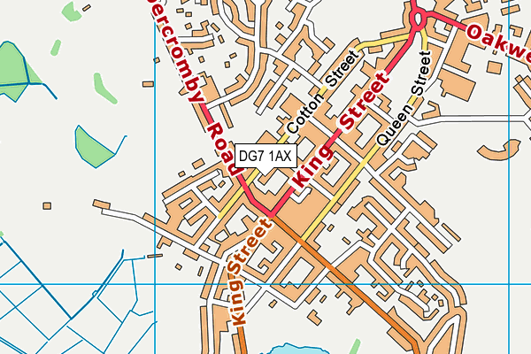DG7 1AX map - OS VectorMap District (Ordnance Survey)