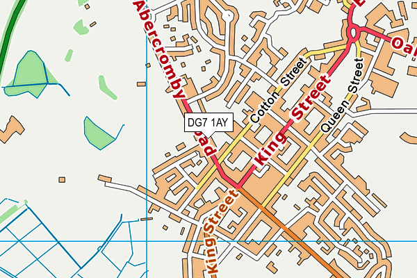 DG7 1AY map - OS VectorMap District (Ordnance Survey)
