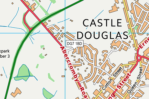 DG7 1BD map - OS VectorMap District (Ordnance Survey)