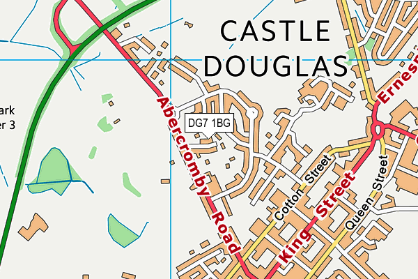 DG7 1BG map - OS VectorMap District (Ordnance Survey)