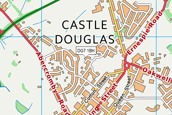 DG7 1BH map - OS VectorMap District (Ordnance Survey)