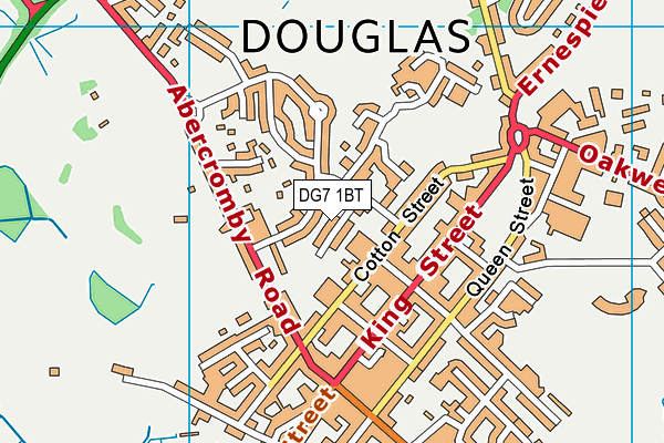 DG7 1BT map - OS VectorMap District (Ordnance Survey)