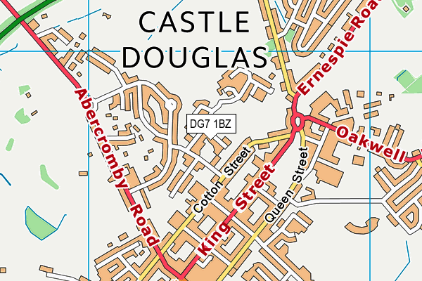 DG7 1BZ map - OS VectorMap District (Ordnance Survey)