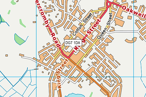 DG7 1DA map - OS VectorMap District (Ordnance Survey)