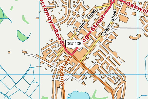 DG7 1DB map - OS VectorMap District (Ordnance Survey)