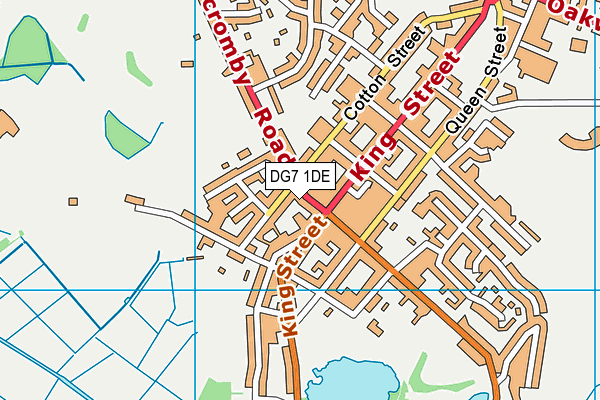 DG7 1DE map - OS VectorMap District (Ordnance Survey)