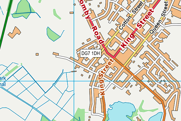 DG7 1DH map - OS VectorMap District (Ordnance Survey)