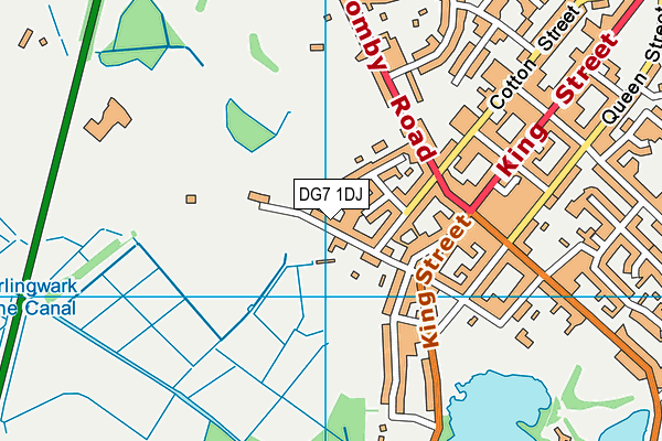 DG7 1DJ map - OS VectorMap District (Ordnance Survey)