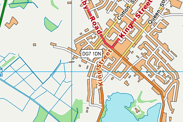 DG7 1DN map - OS VectorMap District (Ordnance Survey)