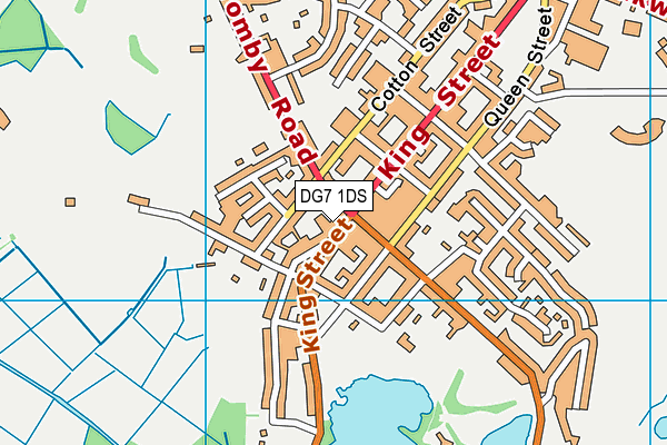 DG7 1DS map - OS VectorMap District (Ordnance Survey)