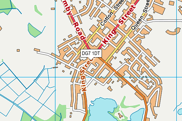 DG7 1DT map - OS VectorMap District (Ordnance Survey)