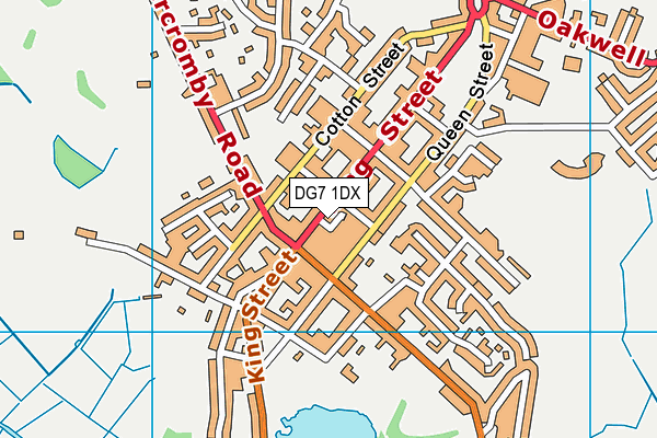 DG7 1DX map - OS VectorMap District (Ordnance Survey)