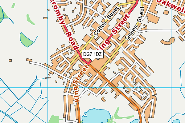 DG7 1DZ map - OS VectorMap District (Ordnance Survey)
