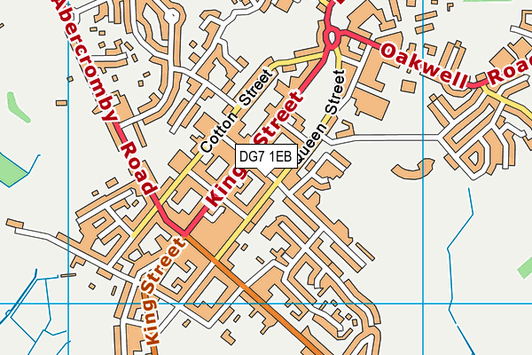 DG7 1EB map - OS VectorMap District (Ordnance Survey)