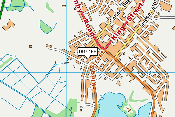 DG7 1EF map - OS VectorMap District (Ordnance Survey)