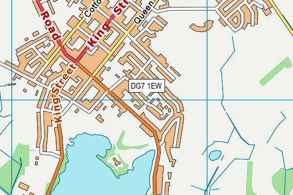 DG7 1EW map - OS VectorMap District (Ordnance Survey)
