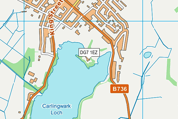 DG7 1EZ map - OS VectorMap District (Ordnance Survey)