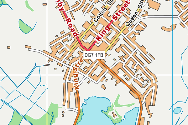 DG7 1FB map - OS VectorMap District (Ordnance Survey)