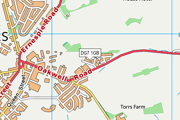 DG7 1GB map - OS VectorMap District (Ordnance Survey)