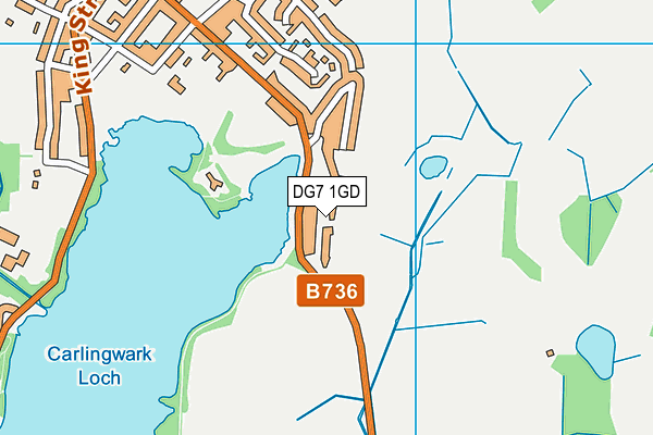 DG7 1GD map - OS VectorMap District (Ordnance Survey)