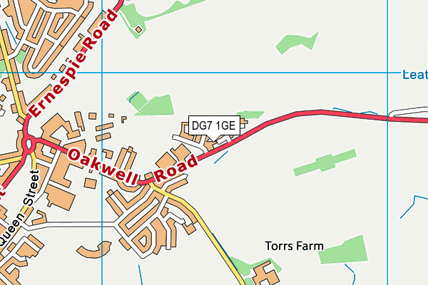 DG7 1GE map - OS VectorMap District (Ordnance Survey)