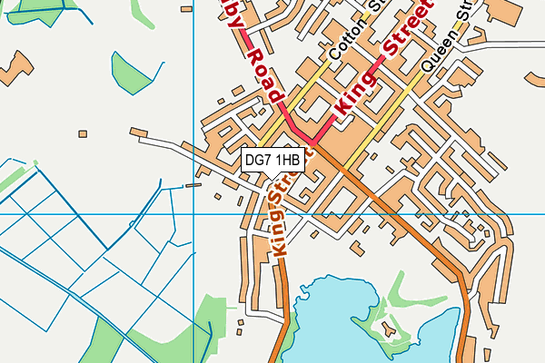 DG7 1HB map - OS VectorMap District (Ordnance Survey)