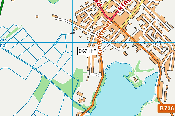 DG7 1HF map - OS VectorMap District (Ordnance Survey)