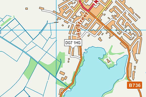 DG7 1HG map - OS VectorMap District (Ordnance Survey)