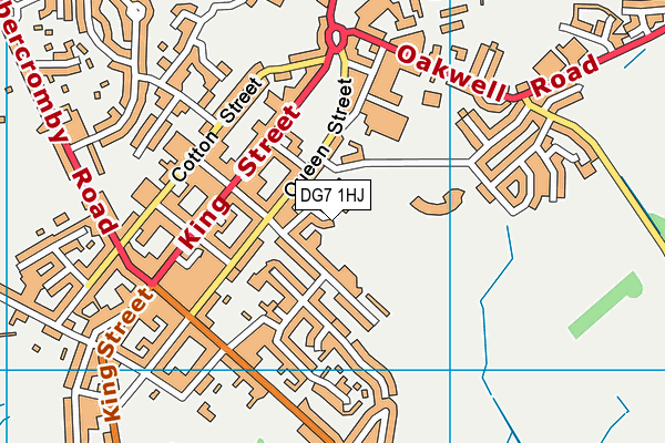 DG7 1HJ map - OS VectorMap District (Ordnance Survey)