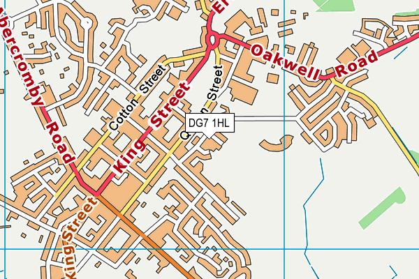 DG7 1HL map - OS VectorMap District (Ordnance Survey)