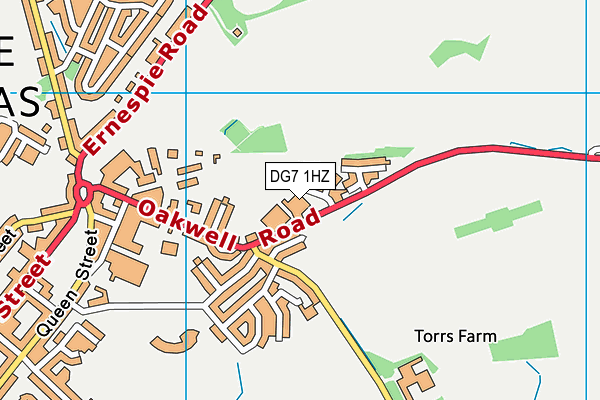 DG7 1HZ map - OS VectorMap District (Ordnance Survey)