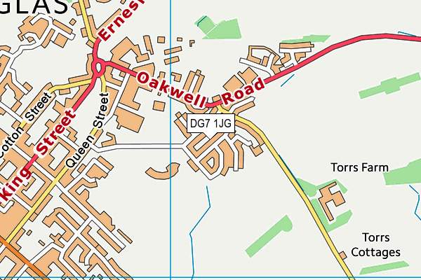 DG7 1JG map - OS VectorMap District (Ordnance Survey)