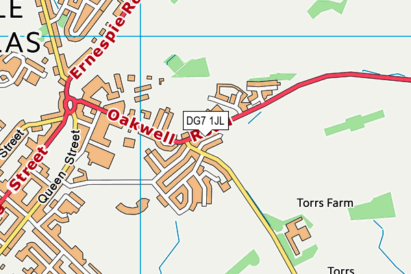 DG7 1JL map - OS VectorMap District (Ordnance Survey)