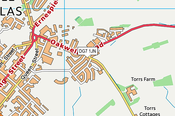 DG7 1JN map - OS VectorMap District (Ordnance Survey)