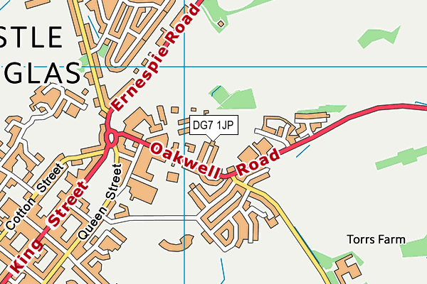 DG7 1JP map - OS VectorMap District (Ordnance Survey)