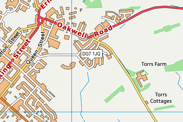 DG7 1JQ map - OS VectorMap District (Ordnance Survey)