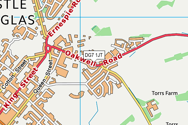 DG7 1JT map - OS VectorMap District (Ordnance Survey)