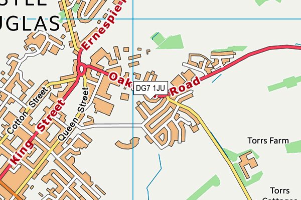 DG7 1JU map - OS VectorMap District (Ordnance Survey)