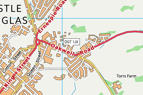 DG7 1JX map - OS VectorMap District (Ordnance Survey)