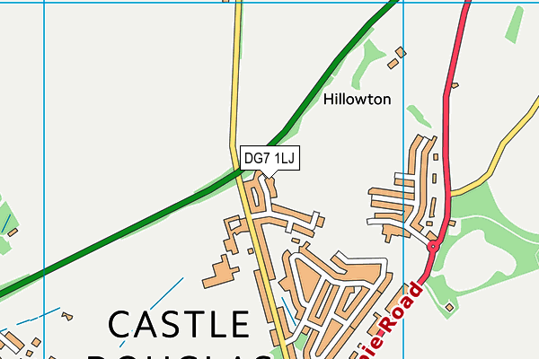 DG7 1LJ map - OS VectorMap District (Ordnance Survey)